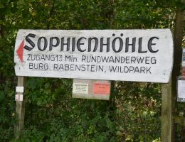 Sophienhöhle Schild